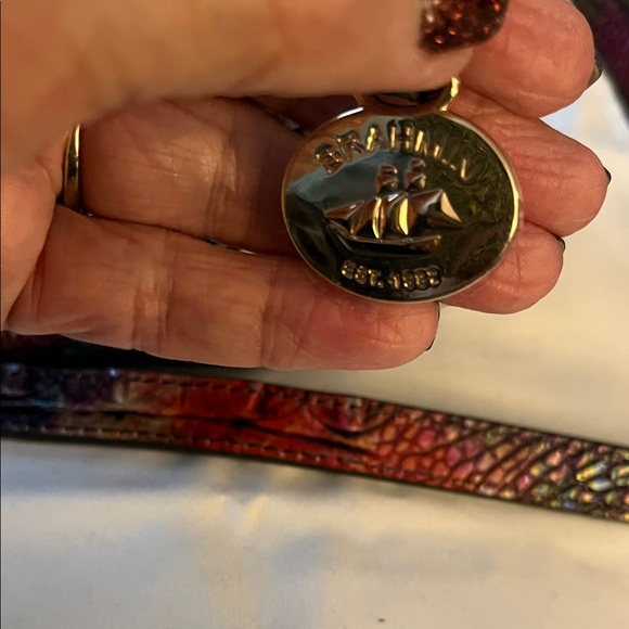 NWOT Brahmin Rainbow Crocodile Embossed Leather Crossbody Bag W/Dust Bag - Picture 13 of 15